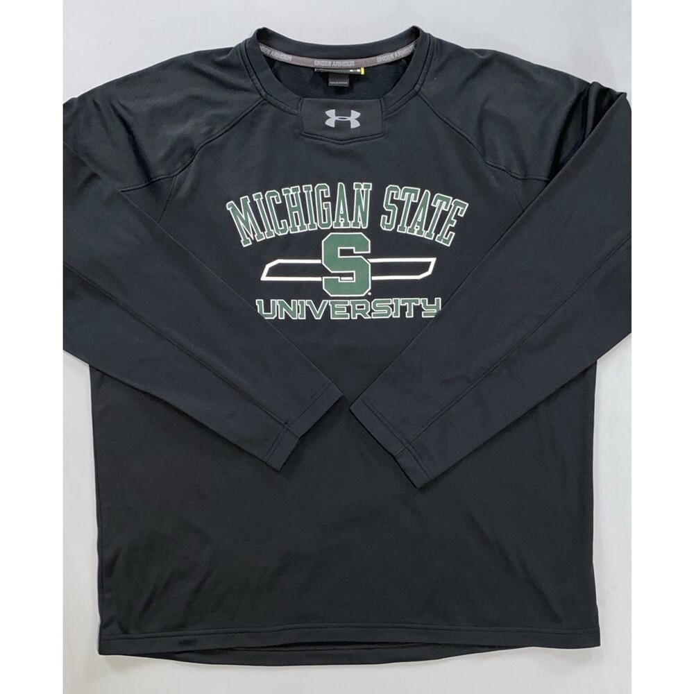 Under Armour Pullover Long Sleeve Crew Neck Sweatshirt. Michigan State. XL, MINT